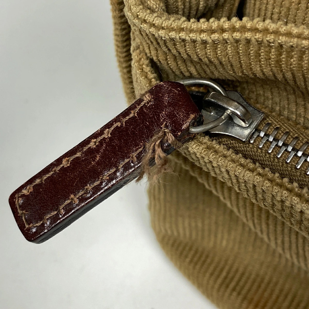 Fendi Zucca Logo Handbag Corduroy Brown - Picture 6 of 7